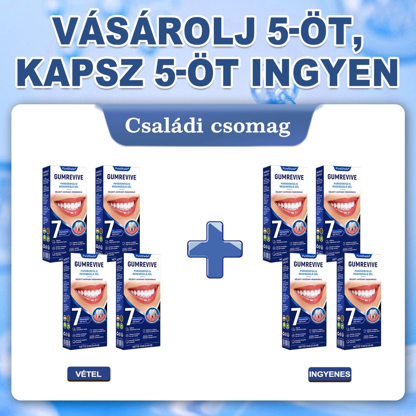 PureShade® 💧 GumRevive Ínyregeneráló Gél – Az egészségesebb ínyért és magabiztosabb mosolyért 🦷