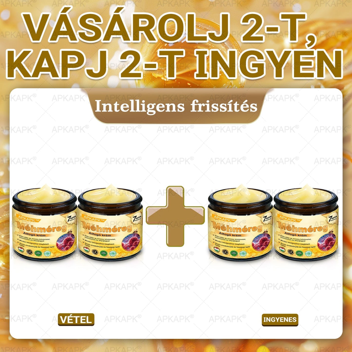 🏆𝖠𝖯𝖪𝖠𝖯𝖪® 🌿Méhméreges bőrregeneráló krém Segít kezelni különféle bőrproblémákat, mint például: ráncok, hegek, pigmentfoltok, striák, pattanások, pikkelysömör, ekcéma, bőrkárosodások, irritációk, gyulladások és egyéb bőrproblémák💦