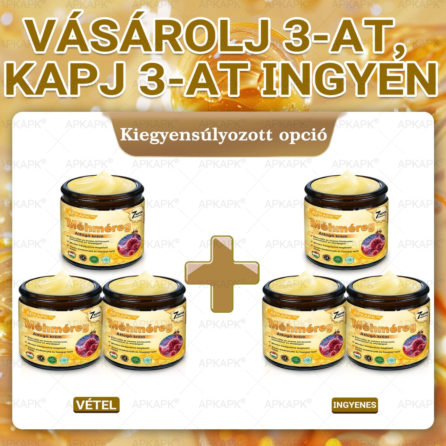 🏆𝖠𝖯𝖪𝖠𝖯𝖪® 🌿Méhméreges bőrregeneráló krém Segít kezelni különféle bőrproblémákat, mint például: ráncok, hegek, pigmentfoltok, striák, pattanások, pikkelysömör, ekcéma, bőrkárosodások, irritációk, gyulladások és egyéb bőrproblémák💦