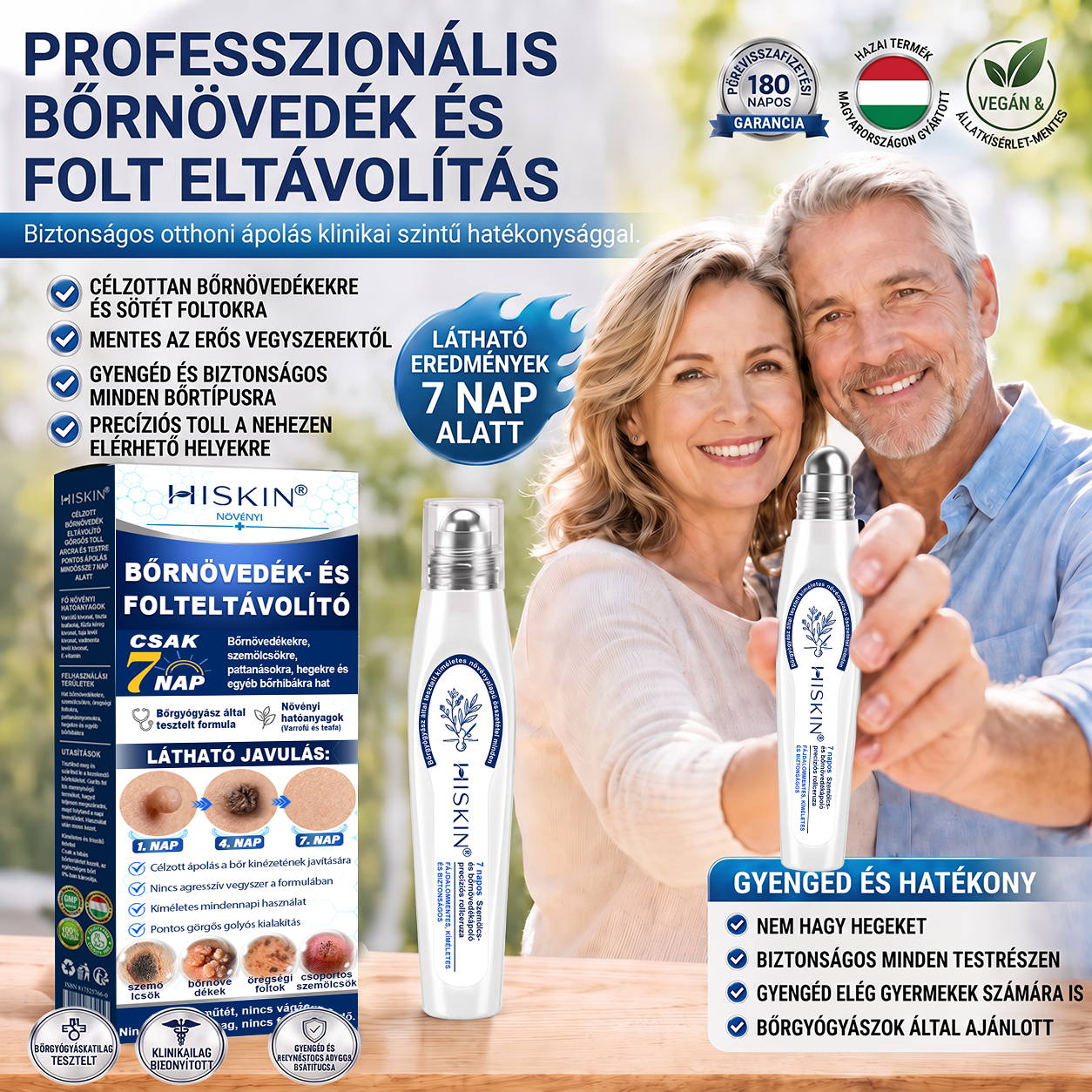 Hivatalos Márkabolt | 🖊️ Hiskin® 7 napos Szemölcseltávolító Roll-on Ápoló Folyadék (Fájdalommentes rollerball technológia, hegek nélkül) 🐬