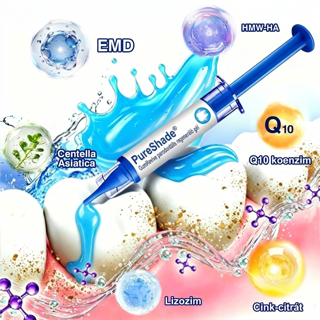 PureShade® 💧 GumRevive Ínyregeneráló Gél – Az egészségesebb ínyért és magabiztosabb mosolyért 🦷